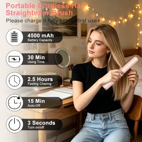 Cordless travel hot comb and brush — photo 5