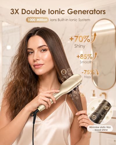 Zecoub ionic hair straightening brush travel — photo 4