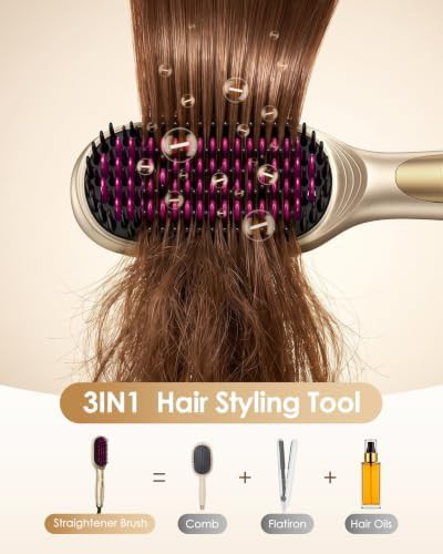Zecoub ionic hair straightening brush travel — photo 5