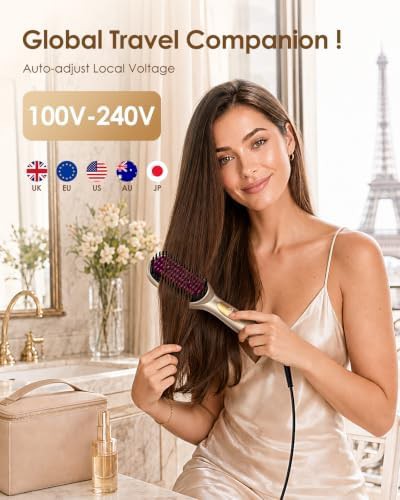 Zecoub dual voltage straightening brush ionic — photo 3