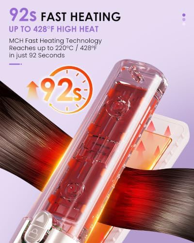 Cordless flat iron and curler in pink — photo 4