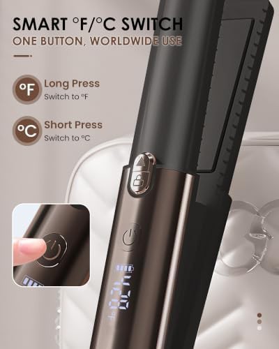 Cordless flat iron and curler in brown — photo 3