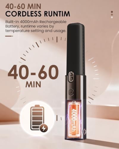 Cordless flat iron and curler in brown — photo 4