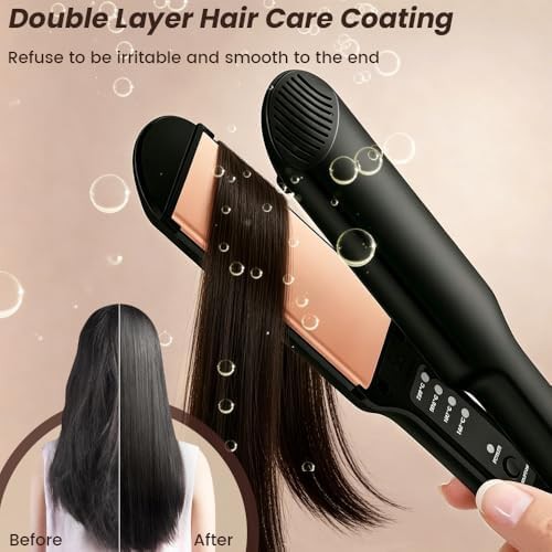 Portable wide ceramic flat iron — photo 4