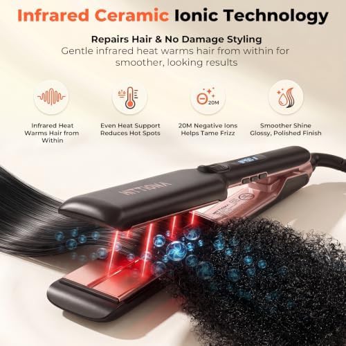 Wide ceramic iron for long hair — photo 4