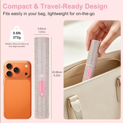 Pink cordless mini travel flat iron — photo 4