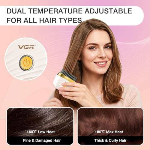 Gold mini cordless straightening comb — photo 3
