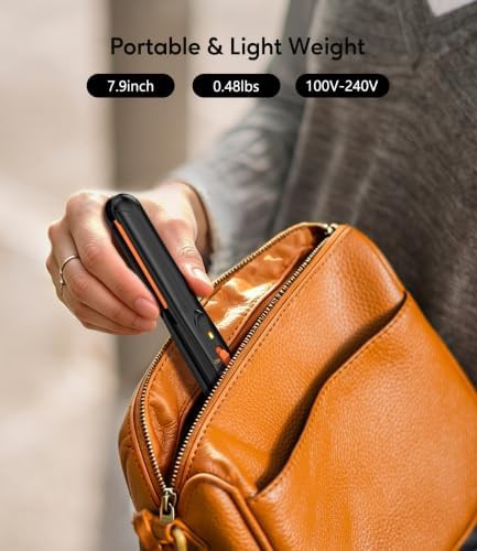 Orange mini flat iron for men — photo 3