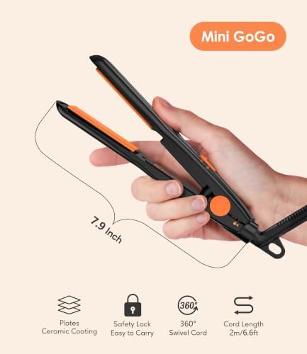 Orange mini flat iron for men — photo 4
