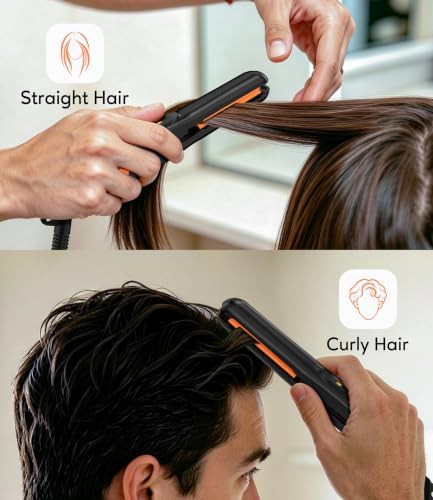 Orange mini flat iron for men — photo 5