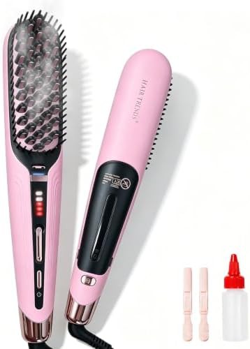 Ionic steam hair straightening brush