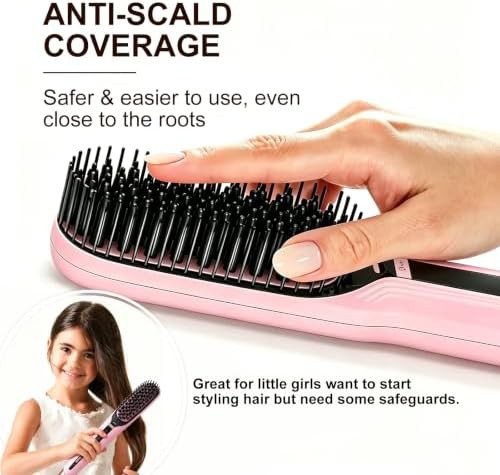 Ionic steam hair straightening brush — photo 4