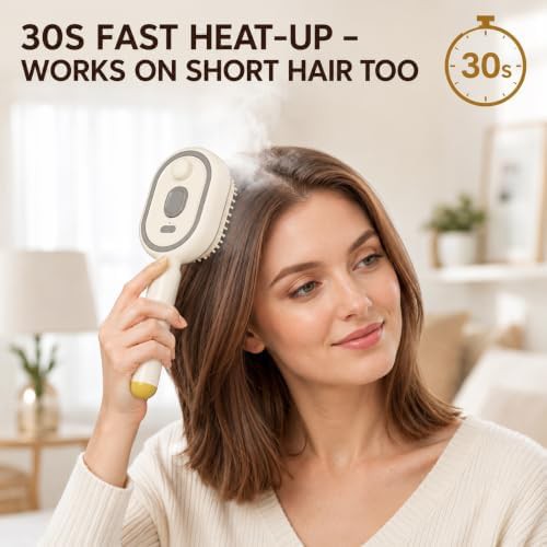 Rechargeable steam hair straightening brush — photo 5