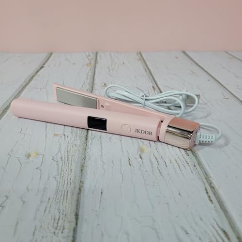 Pink digital flat iron with ceramic plates — photo 4