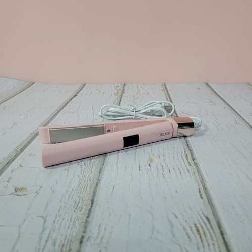Pink digital flat iron with ceramic plates — photo 5
