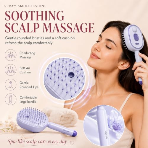 Purple rechargeable spray air cushion comb — photo 4