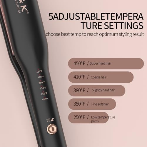 Wide titanium flat iron for thick hair — photo 3