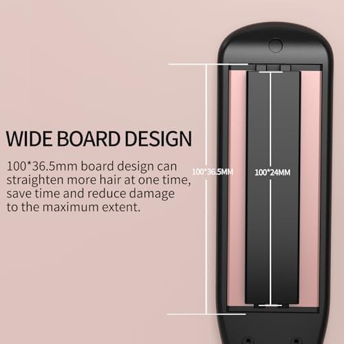 Wide titanium flat iron for thick hair — photo 4