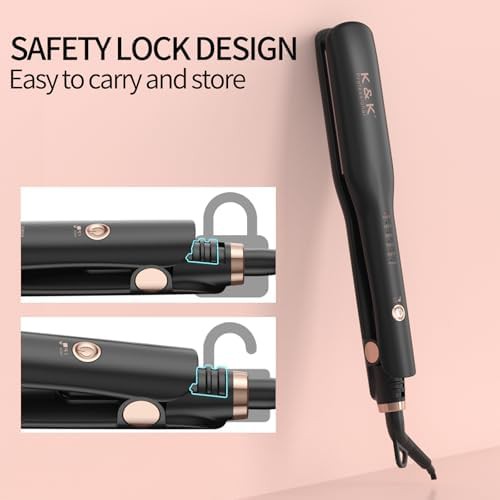 Wide titanium flat iron for thick hair — photo 5