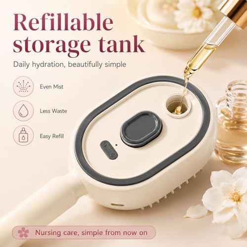 Pink electric steam brush with air cushion — photo 4