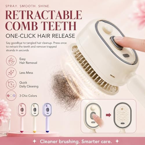 Pink electric steam brush with air cushion — photo 5