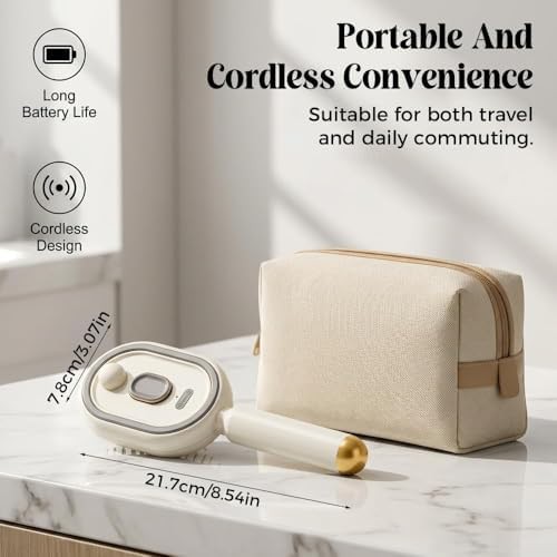 Purple cordless steam hair straightening brush — photo 4