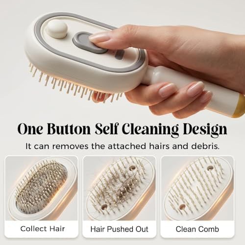 Purple cordless steam hair straightening brush — photo 5