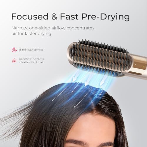 Gold wet to dry hair straightening brush — photo 3