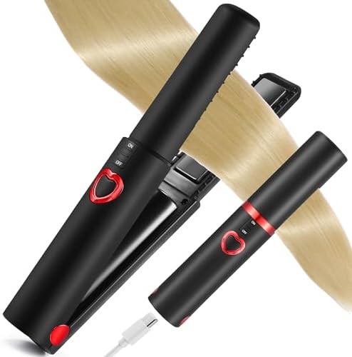 Mini cordless travel flat iron
