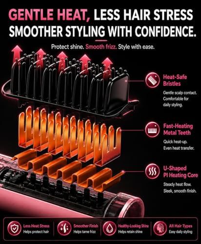 Aura pink cordless straightening brush — photo 5