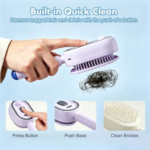 Purple electric steam hair brush — photo 4