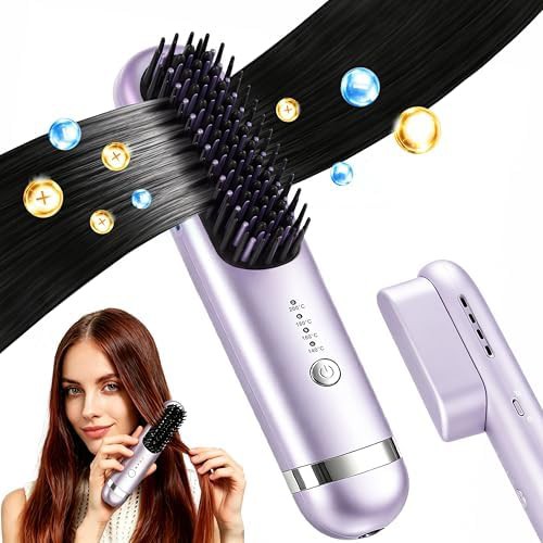 Cordless plasma fast heat brush