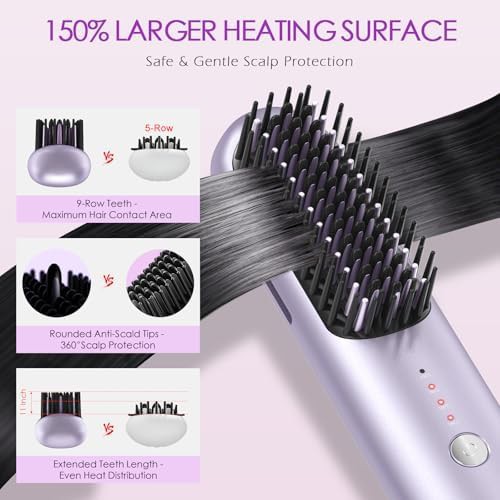 Cordless plasma fast heat brush — photo 3