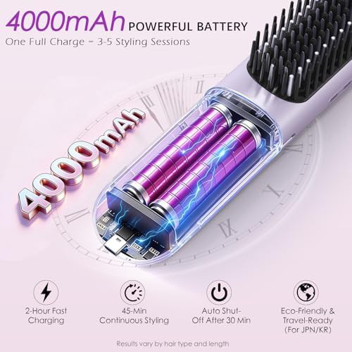 Cordless plasma fast heat brush — photo 4