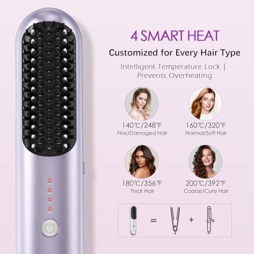 Cordless plasma fast heat brush — photo 5