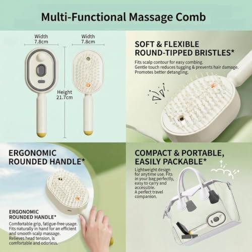 Electric steam air cushion straightening comb — photo 3