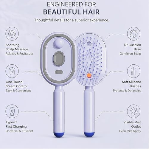 Electric steam air cushion straightening comb — photo 5