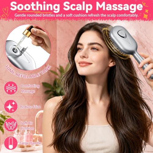 Misting spray massage straightening comb — photo 3