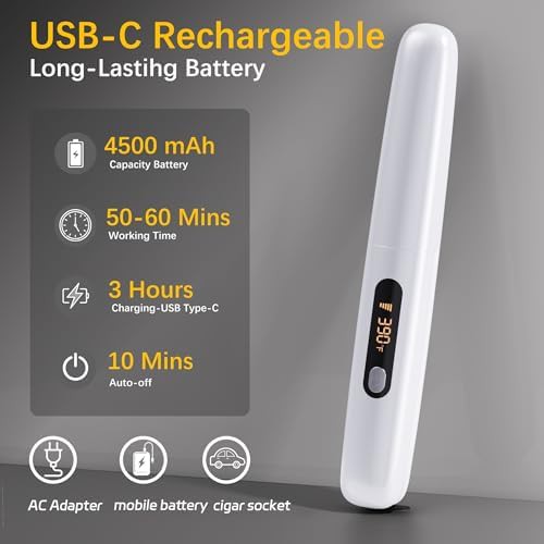 White cordless mini hair straightener — photo 4