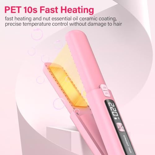 Pink cordless mini flat iron and curler — photo 4