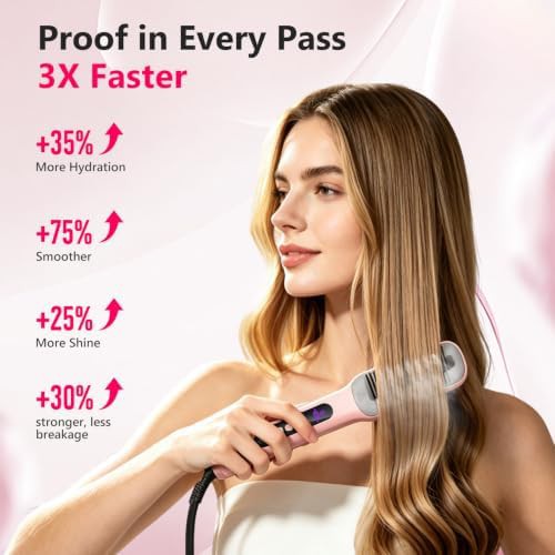 Lanvier steam straightening brush for coarse hair — photo 4