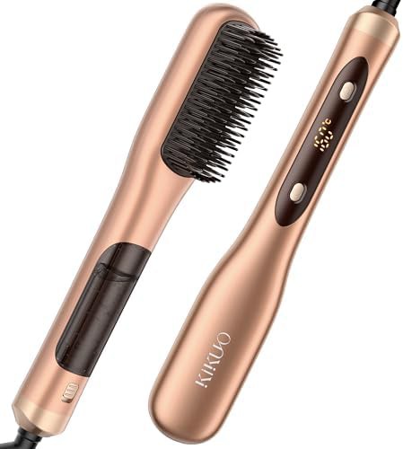 Rust orange steam straightening brush
