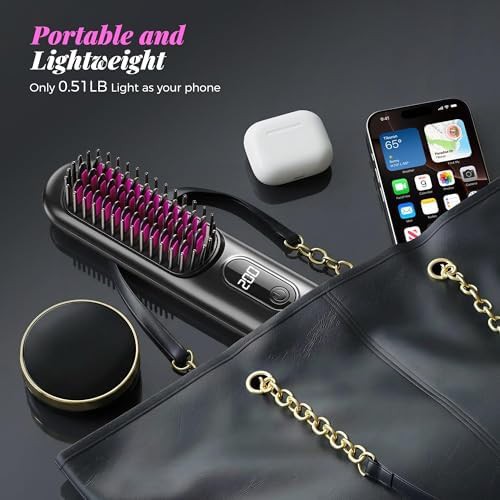 Cordless ionic ceramic straightening brush — photo 5