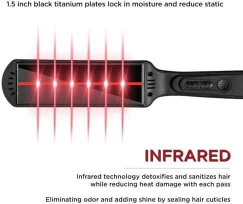 Premium infrared black titanium flat iron — photo 4